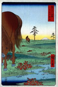 36富士山の眺め-33.黄金の平野 作： Utagawa Hiroshige